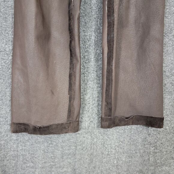 Rafaella Sport Pants Womens 10 Brown Genuine Leather Suede 5-Pocket 31x26 - Picture 12 of 14